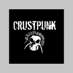 Crust Punk  čierne teplákové kraťasy s tlačeným logom